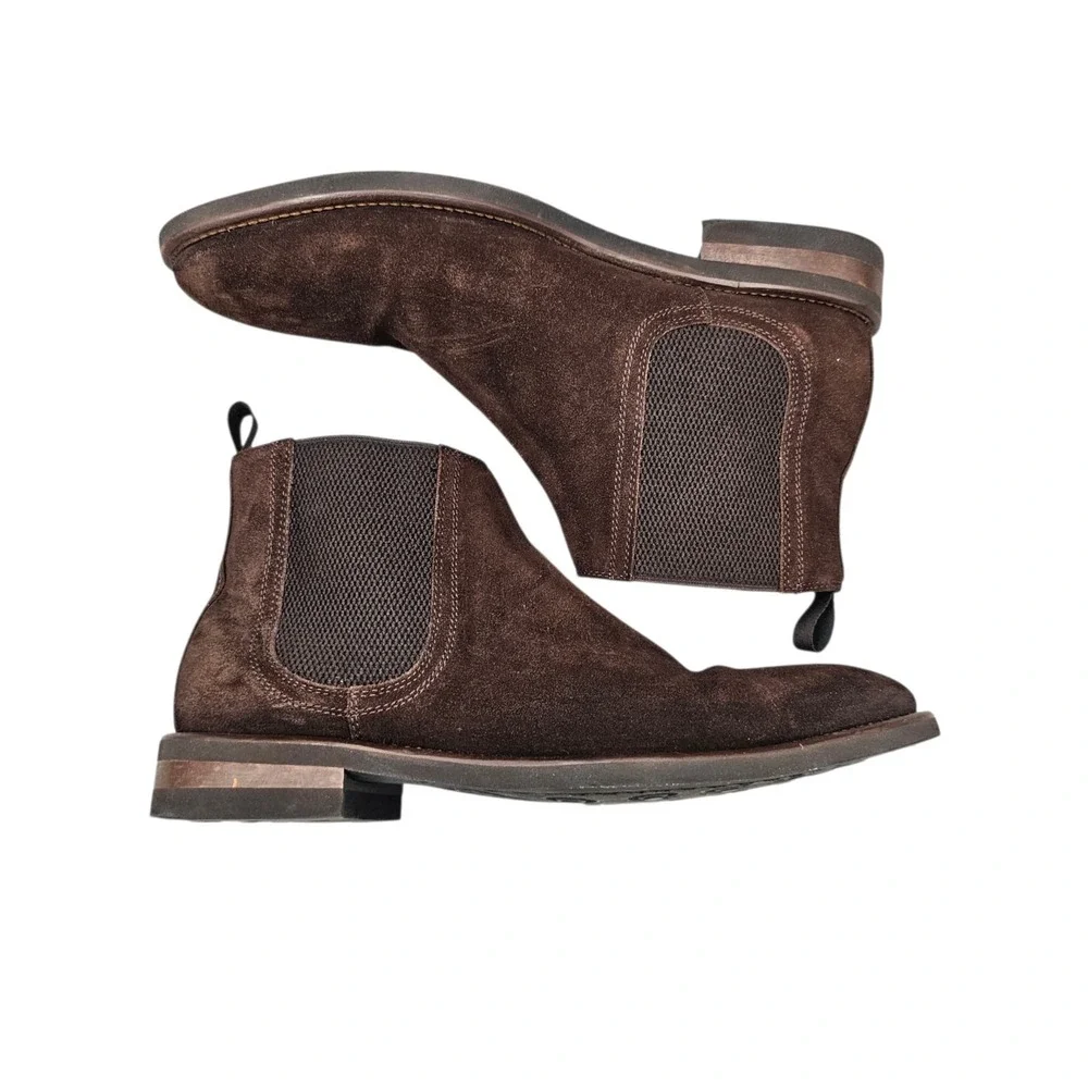 Florsheim Men's Size 10‎ EUC Royal Imperial Brown Suede Italy Made Chelsea Boots